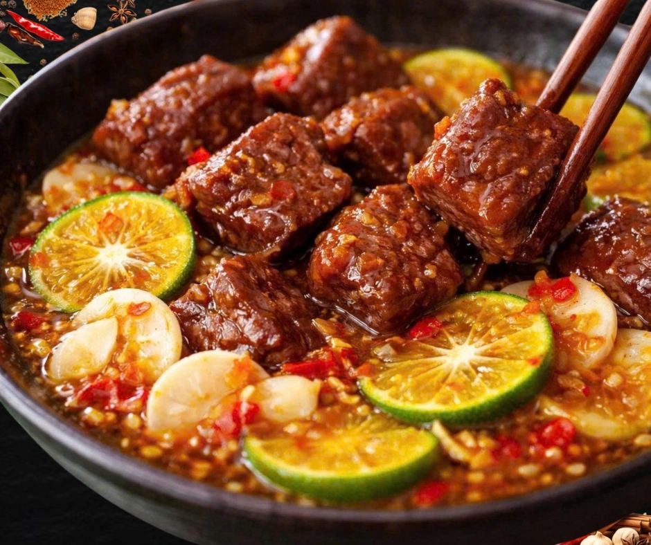 BÒ AUKOBE SỐT MẮM TỎI