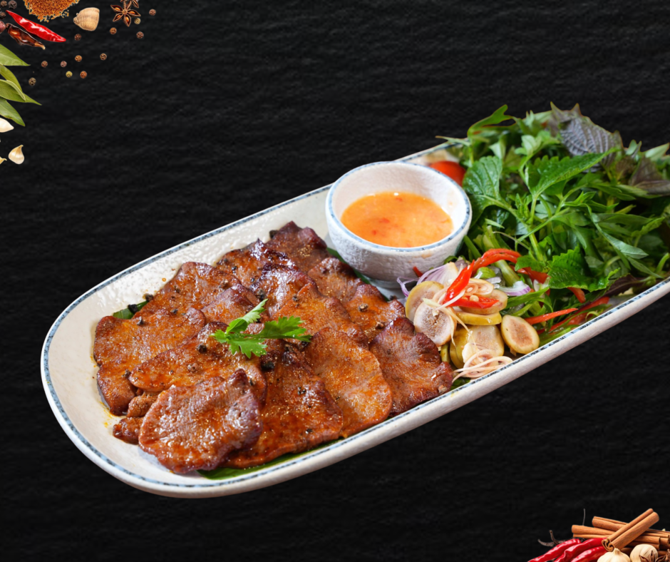 LƯỠI BÒ NƯỚNG TIÊU 