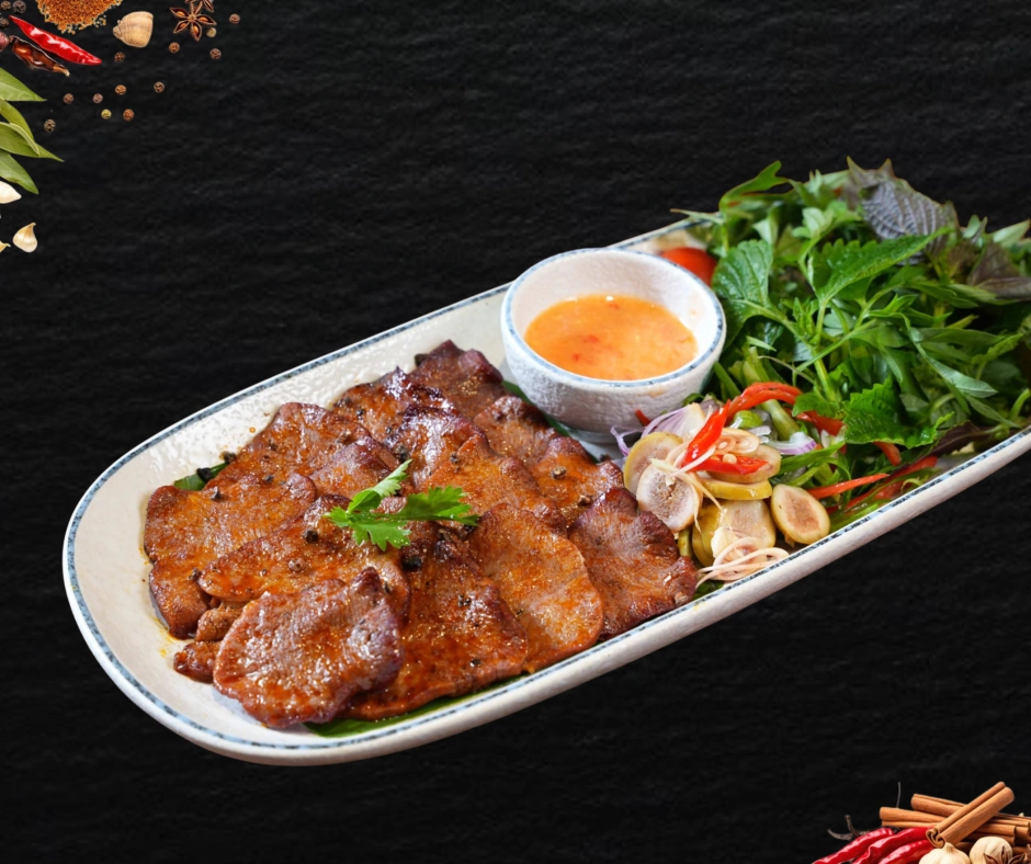 LƯỠI BÒ NƯỚNG TIÊU